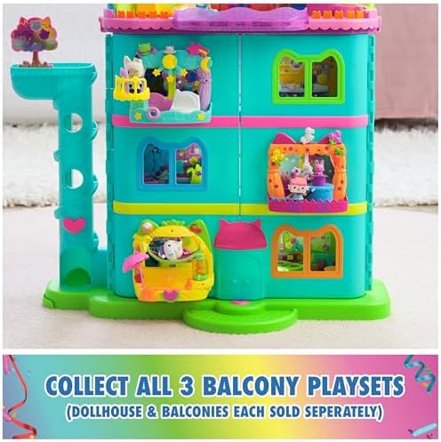 Gabby's Dollhouse, Baby Box Talent Show Balcony Playset, 8-Pcs with Toy Figures, Doll House Accessories & Sensory Play, Kids Toys for Girls & Boys 3+