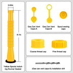 Gas Can Spout Replacement, Gas Can Nozzle Replacement, (3 Kit-Yellow) For Most 1/2/5/10 Gallon Gas Cans. Replacement gas can spout, Gas Can Replacement Spout. The tube is soft and flexible to use