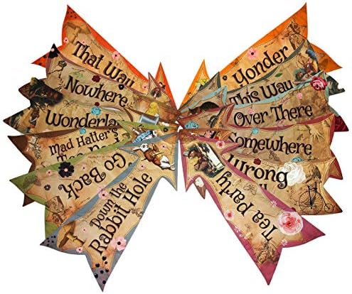 Alice in Wonderland Party Vintage Style Arrow Signs/Mad Hatters Tea Party Props Pack of 12 Signs