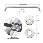 Grab Bars for Shower, 2 Pack 24-Inch Anti Slip Shower Handles for Elderly, Safety Shower Grab Bar, Stainless Steel Handicap Grab Bars for Bathroom,Toilet (Brushed Nickel, 1" Diameter)