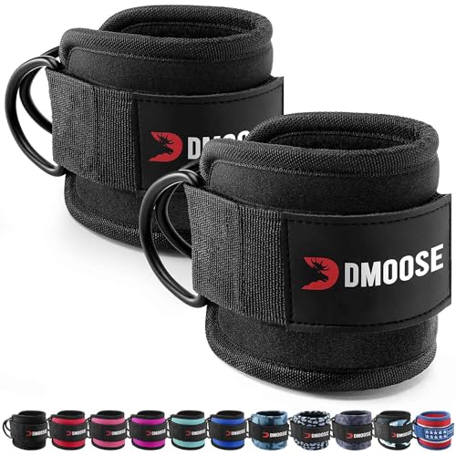 DMoose cable kickback ankle strap - One Size Fit with Premium Padding, ankle cuff, Ankle Cable Straps for Workout, Booty Workouts, Leg Extension, Hip Abductors