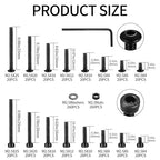 840 Pcs M2.5 Small Metric Screws with Nuts, Hex Socket Head Cap and Nut Assortment Kits, Carbon Steel Replacement Machine Fastener Screws and Bolts Nuts (M2.5 840 Black)