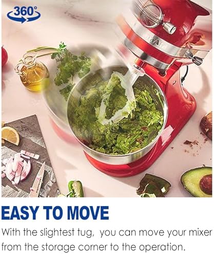 MIMORE Mixer Slider Mat for KitchenAid Stand Mixer 4.5-5 QT Tilt Head, Mixer Mat Compatible with Classic 4.5 QT KitchenAid Mixer Accessories 5 QT Artisan Kitchen Aid Mixer Slider Mat, Clear