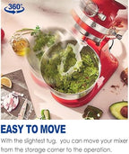 MIMORE Mixer Slider Mat for KitchenAid Stand Mixer 4.5-5 QT Tilt Head, Mixer Mat Compatible with Classic 4.5 QT KitchenAid Mixer Accessories 5 QT Artisan Kitchen Aid Mixer Slider Mat, Clear