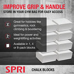 SPRI Chalk Block, 2oz. (8 Pack) for Gymnastics, Rock Climbing, Bouldering, Weight-Lifting,