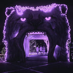 Twinkle Star 600 LED Window Fairy Curtain String Lights, 8 Modes Fairy Lights for Halloween Christmas Bedroom Wedding Party Home Garden Outdoor Indoor Wall Decorations, Purple