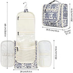 Hanging Toiletry Bag for Women Travel Makeup Bag Organizer Toiletries Bag for Cosmetics Essentials Accessories (Large, Elephant)