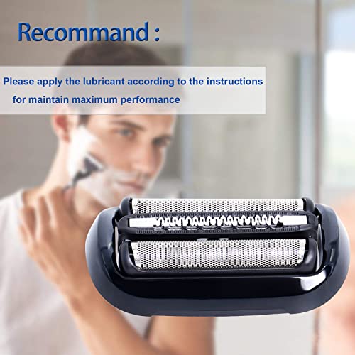 53B Shaver Head Replacement for Braun 5 Series 6 Series Shavers, Electric Shaver Head Replacement Foil and Cutter for 5020s, 5018s, 5050cs, 6020s, 50-R1000s 50-B1300s 50-B7000cc