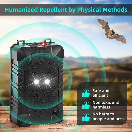 2 Pcs Under Hood Rodent Repeller with Strobe Light & 3 Power Supply Methods, Professional Ultrasonic Mouse Repellent Rat Squirrel Deterrent for 12V Cars Trucks RV Engine Bay Warehouse Attic