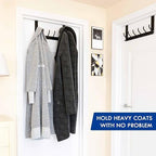 Over The Door Hooks, No Assembly Required Door Hanger Hook, Sturdy Over The Door Coat Rack, Over Door Hanger Door Hooks for Hanging Clothes, Towels, Hats, Matte Black