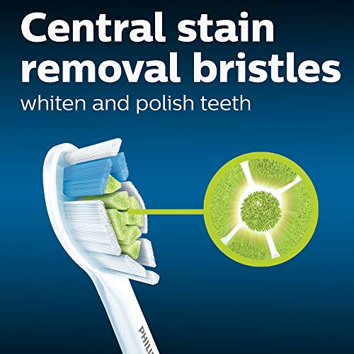 Philips Sonicare Genuine W DiamondClean Replacement Toothbrush Heads, 3 Brush Heads, White, HX6063/65