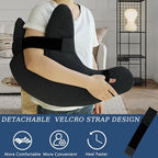 Shoulder Surgery Pillow, Shoulder Pillow for Shoulder Pain, Rotator Cuff Pillow, Arm Pillows for Adults After Surgery, Side Sleeper Pillow for Neck and Shoulder Pain Relief (black with strap)