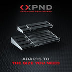 D'Addario Accessories XPND Pedal Board - Guitar Pedal Board that Expands - Pedal Boards for Guitars - 1 Row, Lightweight, Durable Aluminum Pedalboard - Pre-Applied Loop Velcro for Swapping Pedals