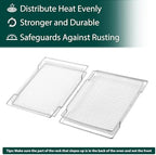 BOV800XL Air Fryer Basket Replacement Parts for Breville Countertop Smart Oven Air Fryer Rack 304 Stainless Steel Oven Rack Convection Toaster Oven BOV845BSS Wire Rack B0V800XL Mesh Basket 2 Pcs