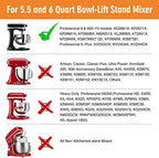 Flex Edge Beater for KitchenAid 6 QT Bowl-Lift Stand Mixer with 2 Kitchen Accessories, Flat Beater Paddle with Flexible Silicone Edges Bowl Scraper, Kitchen Aid Mixers Accessories