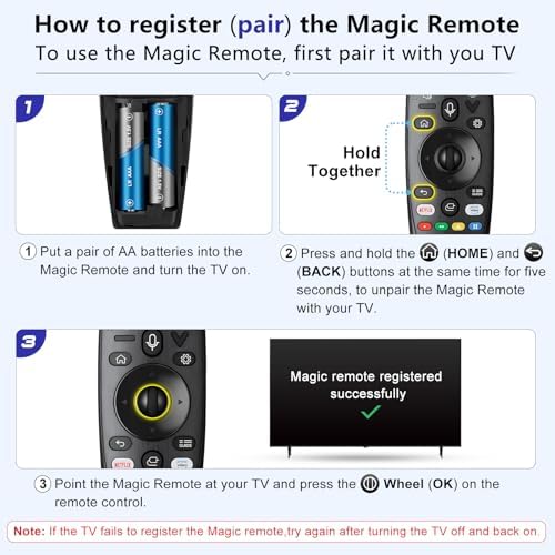 Voice-Magic-for-LG-TV-Remote-Control-Replacement Compatible with LG Smart OLED Thinq Webos TVs for AKB75855501 AN-MR24gn MR23gn MR22gn MR21ga MR20ga