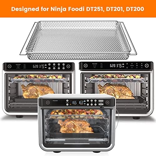 Replacement Air Fry Basket for Ninja Foodi DT251 Air Fryer Oven,Steel Air Fryer Basket for Ninja Foodi DT201,DT200,Accessories for Ninja Foodi 10-in-1 Smart XL Air Fry Oven
