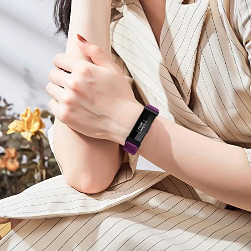 Elastic Watch Band - Compatible with Fitbit Inspire 3/2/HR/Ace 2/3, Soft Nylon Sport Wristband Replacement Straps For Women & Men