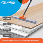 CLEANHOME Rubber Floor Squeegee for Concrete Floor, Tile Floor, Metal Aluminium Heavy Duty Garage Shower Floor Squeegee Broom for Removing Water, Commercial Squeegee Mop with Extendable Long Handle