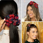 Scunci by Conair 3pk Tartan Bow Headband, Barrette, and Scrunchi Set - teen girl gifts trendy stuff - beauty gifts - hair accessories for girls and women - Tartan
