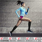 CHARMKING Compression Socks for Women & Men (8 Pairs) 15-20 mmHg Graduated Copper Support Socks are Best for Pregnant, Nurses - Boost Performance, Circulation, Knee High & Wide Calf (S/M, Multi 26)