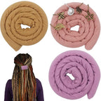 3 Pcs Spriral Lock Hair Tie dreadlock hair tie set dreadlock accessories for women and men dreadlocks ponytail holder Dread hair ties for braids thick curly hair (16 inches, Light Colour)