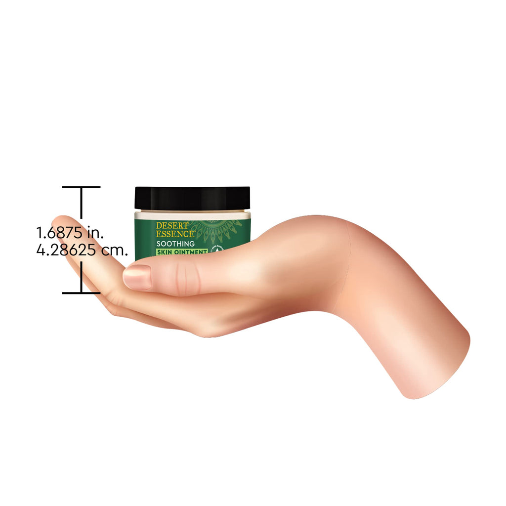Desert Essence Soothing Skin Ointment, 1 fl oz (4 Pack) Gluten Free - Topical Balm with Cleansing Australian Tea Tree Oil - Relief of Dry, Chapped Skin, Minor Rashes, Insect Bites & Skin Irritations