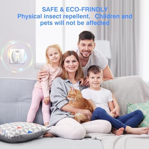 2024 Upgraded Version Ultrasonic Pest & Insect Repeller, Ultrasonic Repellent for Roach, Rodent, Mouse, Bugs, Mosquito, Mice, Spider, Ant,Electronic Plug in Pest Control,3 Mode Switching,6 Packs