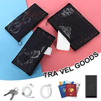12 Pieces Zipper Nylon Mesh Pouch, Mesh Cosmetic Bags Makeup Bags Pencil Case, Multipurpose Travel Bags for Cosmetic School Office Supplies and Travel Accessories (Black Lace, Assorted Sizes)