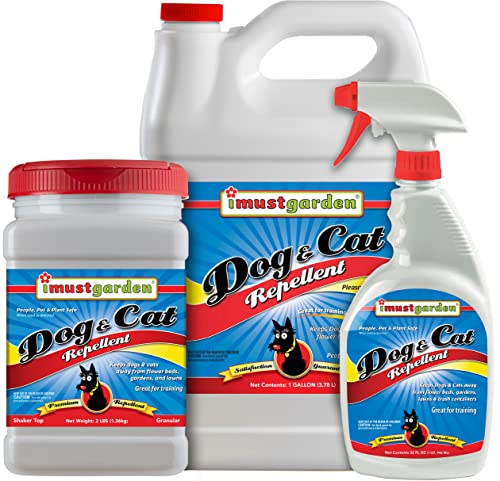 I Must Garden Dog and Cat Repellent: All Natural Spray to Stop Chewing and Repel from Yards, Plants, and Gardens – 32oz Easy Spray Bottle
