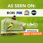 Window Bird Feeder with Strong Suction Cups, (2024) Bird House Window - Squirrel Proof Enhanced Suction, Bird Watching for Cats, Elderly - Clear Bird Feeders for Window Viewing-Bird Feeder Window Tray