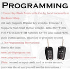 Key Fob Replacement Fits for Chevy Cruze Equinox Camaro Impala Malibu Sonic Buick Regal Verano Encore Lacrosse GMC Terrain 2010-2021 OHT01060512 Keyless Entry Remote Control 13504199