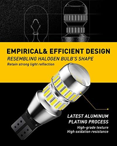 AUXITO 912 921 LED Bulbs for Backup Reverse Light Bulbs, 42-SMD 400% Brighter, 6000K White, Non-polarity 906 W16W T15 921 LED Bulb Direct Back Up Parking Light Replacement Lamp, Pack of 2