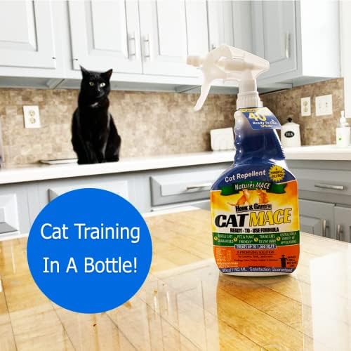 Nature's MACE Cat Repellent Spray, 40 Ounce, Cat Repellent Spray, Keep Cats Out, Train Your Cat to Stay Out, Cat Training Tool, Cat Repellent Indoor & Outdoor, Cat Scratch Deterrent, Peppermint Scent
