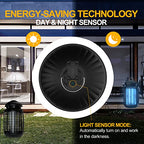 Bug Zapper with Light Sensor, Mosquito Zapper Outdoor 4200V Electric Insect Killer, Waterproof Mosquito Killer, Fly Zapper, Fly Trap for Home Backyard Garden Patio, Mosquito Repellent Outdoor