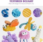 Nocciola Small Medium Dog Toys, Cute Soft Squeaky Crinkle Plush Stuffed Durable Pet Teething Animal Chew Toys for Medium Small Puppy, Cognitive Stimuting Boredom Accessories Girl Gifts 5 Packs