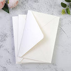 PONATIA 50 PCS/Pack A7 Envelopes, 5.25 x 7.5'' Shiny Ivory Envelopes, Perfect 5x7 Envelopes for Wedding Invitation Cards, Christmas Gift Cards Envelopes, Acrylic Invitations, Photos