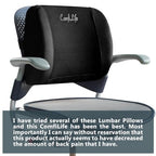 ComfiLife Lumbar Support Back Pillow Office Chair and Car Seat Cushion - Memory Foam with Adjustable Strap and Breathable 3D Mesh (Black)