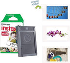 Fujifilm Instax Mini 11 Instant Camera Charcoal Gray + Fuji Film Value Pack (40 Sheets) + Shutter Accessories Bundle, Incl. Compatible Carrying Case, Quicksand Beads Photo Album 64 Pockets