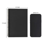 Blank Spiral Notebook, 2-Pack, Soft Cover, Sketch book, 100 Pages / 50 Sheets, 7.5 inch x 5.1 inch, 100GSM, (Black)