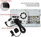 weishan 3.5mm Car Microphone 16ft External Assembly Mic Replacement for Boss JVC Sony Pioneer Vehicle Head Unit Enabled Stereo Radio CD GPS DVD with 2.5mm Adapter