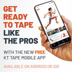 KT Tape, Pro Synthetic Kinesiology Athletic Tape, 20 Count, 10” Precut Strips, Rage Red