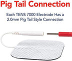 TENS 7000 Official TENS Unit Replacement Pads, 32 Pack, 16-2" X 2", 16-2" X 4" Electrode Pads Compatible with Most TENS Machines Replacement Electrodes Pack