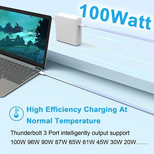 Replacement MacBook Air Charger for MacBook Pro Charger 100W USB C Power Adapter for Mac Book Pro 2022 2021 2020 2019 2018 16 15 14 13 Inch Fast Charging, and All Type C Devices Laptops