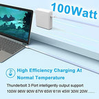 Replacement MacBook Air Charger for MacBook Pro Charger 100W USB C Power Adapter for Mac Book Pro 2022 2021 2020 2019 2018 16 15 14 13 Inch Fast Charging, and All Type C Devices Laptops
