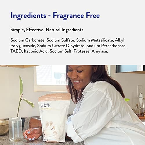 Clean People Dishwasher Pods - Cuts Grease & Rinses Sparkling Clean - Residue-Free - Phosphate Free Dishwashing Pods - Fragrance Free, 120 Pack