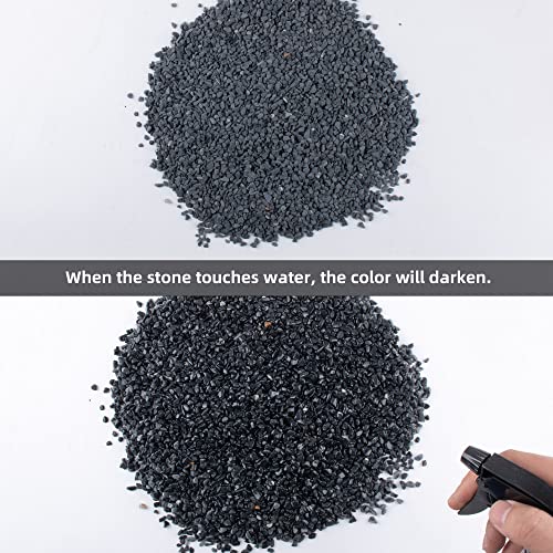 Anothera Stones for Plants Smooth Natural Black River Rocks,7LB Plant Aquarium Gravel Stones for Succulents Bonsai Terrarium Vase Fillers Fish Tank Indoor Outdoor Garden Decor（6-9 mm）