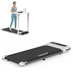 Yagud Under Desk Treadmill, Walking Pad for Home and Office, 2.5 HP Portable Walking Jogging Running Machine with Remote Control and LED Display, Sliver