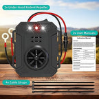 2 Pack Rodent Repellent Ultrasonic Under Hood, Mouse Repellent with Ultrasonic and Strobe Light Keep Mouse Rodents Squirrel Rat Mice Out of Car Engine Truck RV,Rodent Deterrent for Vehicle Protection