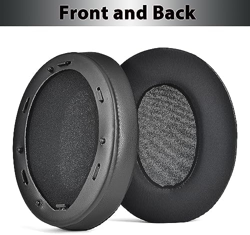 Adhiper Replacement Ear Pads for Sony WH-1000XM3 (WH1000XM3) Noise Canceling Headphones, Upgraded Cooling Gel Earpads Cushions with Softer Protein Leather, Noise Isolation Memory Foam(Black)